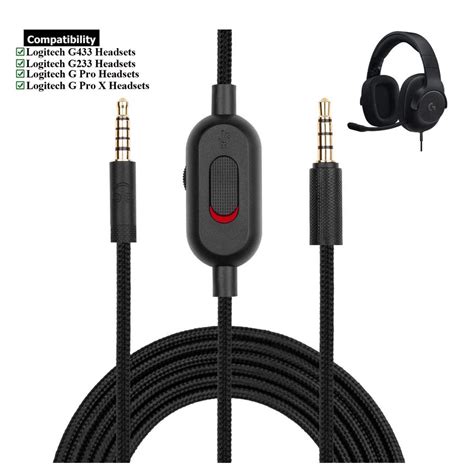 Кабель провод Logitech G PRO X G433 G233 Logitech G Pro X 2 LIGHTSPEED ...