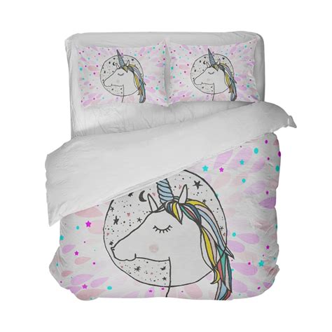 Twin Floral Unicorn Bedding Set Unicorn Bed Set Unicorn Bed In A Bag