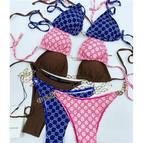Wholesale Custom Luxury Bathing Suits Sexy Triangle Bikini Letter Print Designer Swimsuits