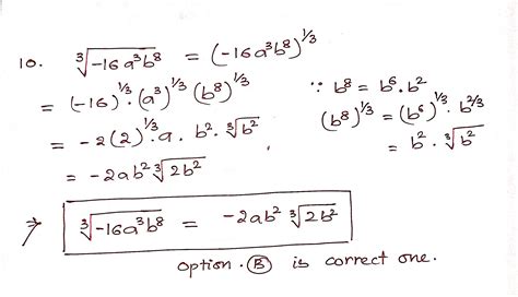 [solved] 10 Rewrite In Simplest Radical Form V 160 B Select The Answer Course Hero