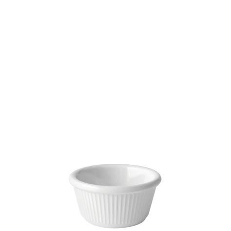 Melamine Fluted White Ramekin 3oz 9cl X 12