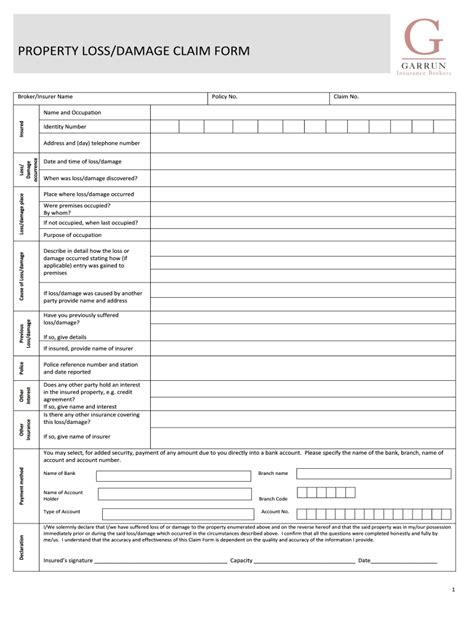 Property Loss Damage Claim Form Complete With Ease AirSlate SignNow