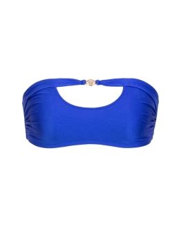 Blue Strapless Bikini Top S Vivien Vance