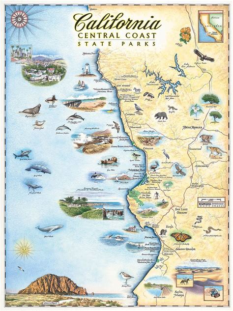 california central coast state parks state parks california map