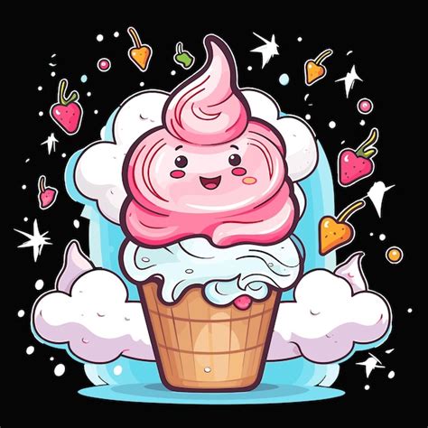 Premium Vector A Cute Icecream Ice Cream Cartoon Vector