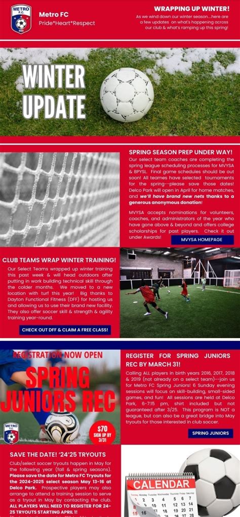 Winter 2024 Club Wide Update Metro Fc Soccer