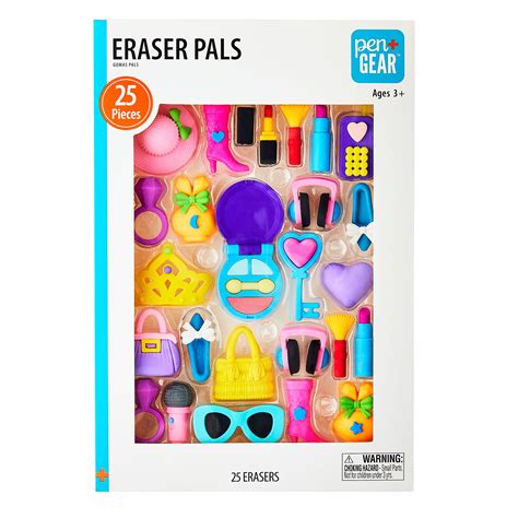 Pengear Girls Eraser Pals Multi Color 25 Count