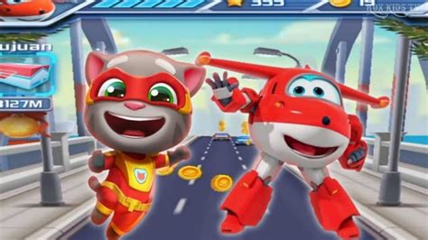 Talking Tom Hero Dash VS Super Wings Jett Run Android Gameplay