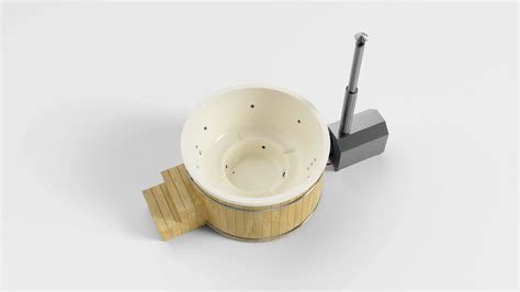 Spavio Acryl Hot Tub Model P Rund M Mit Au Enofen Innenofen Spavio