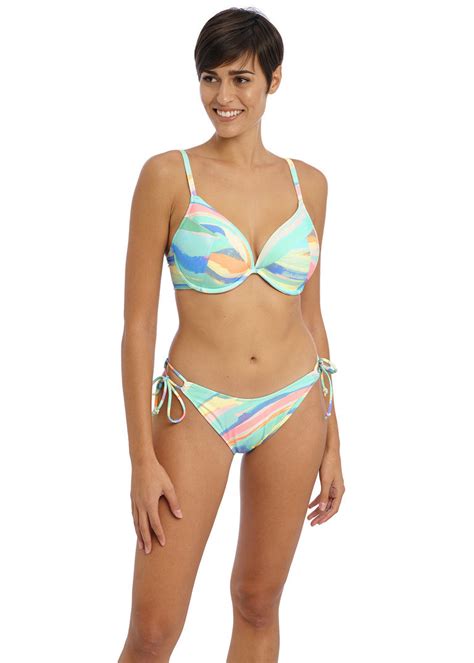 Biustonosz kąpielowy Freya Swim AS AQA SUMMER REEF Uw Plunge Bikini Top Aqua Stroje