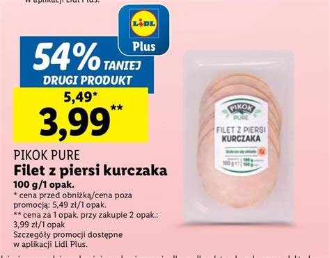 Filet Z Piersi Kurczaka W Plastrach Pikok Pure Cena Promocje