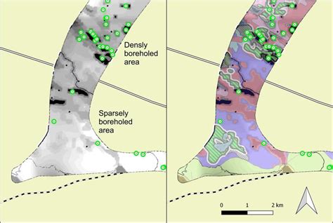 left soil depth map showing deeper  soil ranging