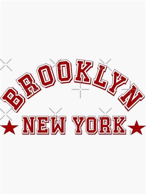 New York Brooklyn Sticker For Sale By ArtfulGiftShop Redbubble