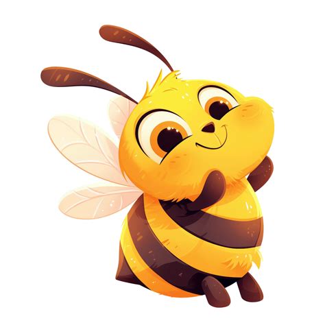 Cute Flying Bee Cartoon Character 46346875 Png