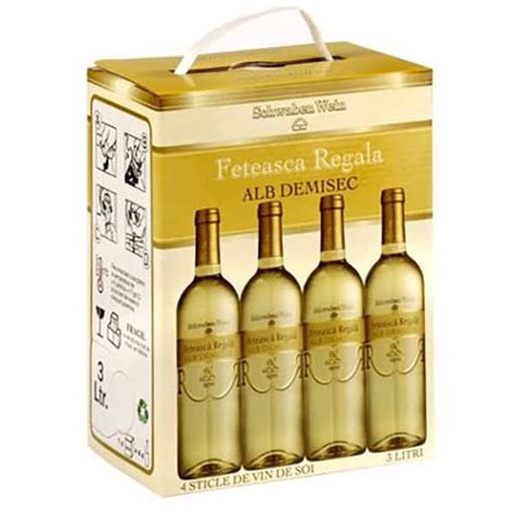 Vin Alb Demisec Cramele Recas Schwaben Wein Feteasca Regala 3L Bag In Box