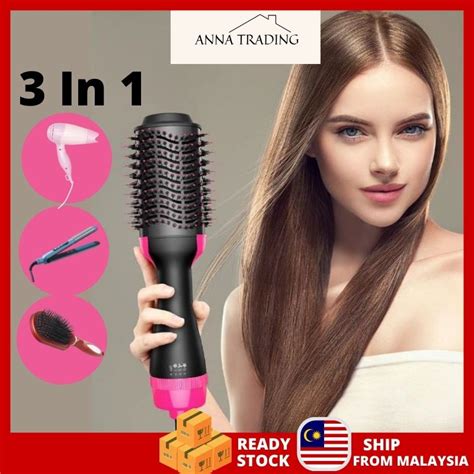 Ready Stock In Multi Usage Negative Ion Hot Air Hair Dryer For Curly Straight Stylish Hair