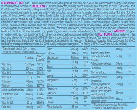BIOTECH USA Multivitamin for Women 60tabs | MuscleAttack