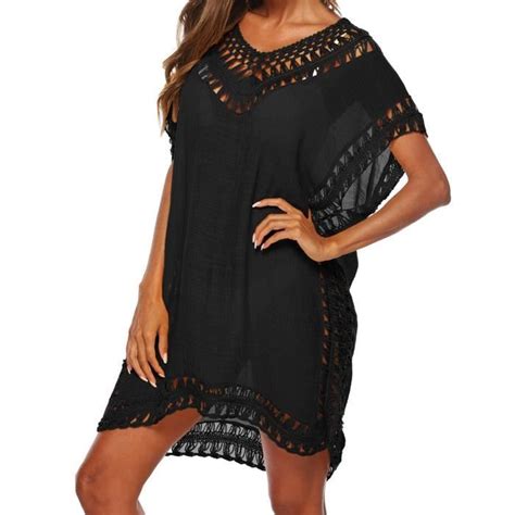 Bloomer Cache Couche Bikini Cover Up Hollow Out Crochet Dames Tunique De Maillot De Bain Style