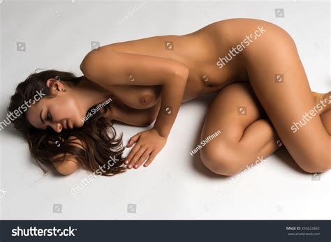 Pretty Romanian Brunette Nude On White Stock Photo Shutterstock