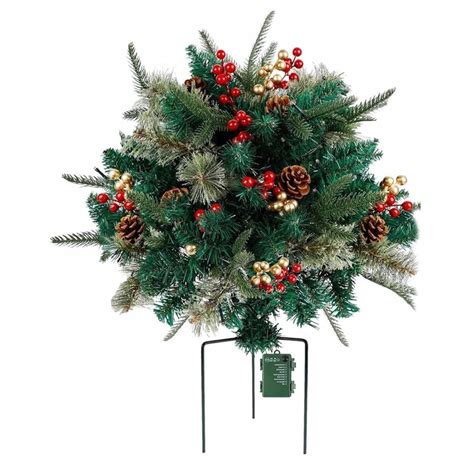 WMGHA Lighted Artificial Christmas Urn Filler, Holiday Planter