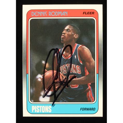 Dennis Rodman Signed 1988 89 Fleer 43 RC JSA Pristine Auction