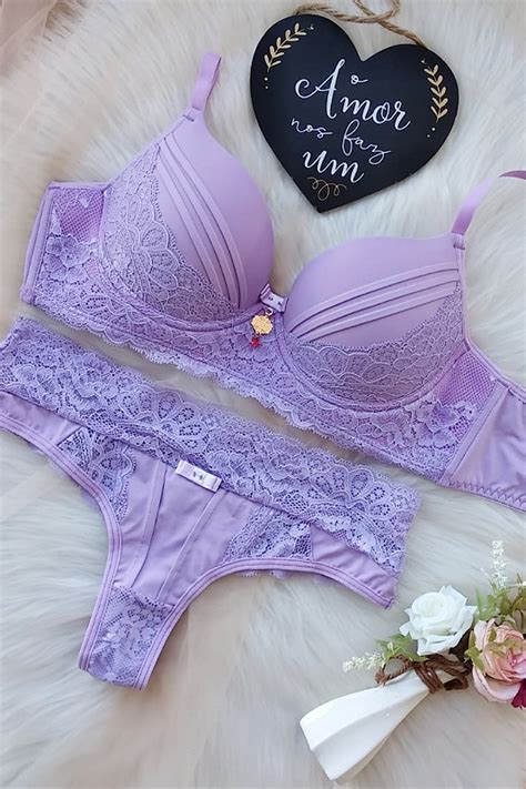 Conjunto Lingerie Base Refor Ada E Calcinha Fio Rendada Luana Kelly Modas