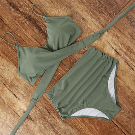 High Waist Sexy Bikini Set 2024 Biquini Swimwear Women Two Pieces Swimsuit Floral Beachwear V