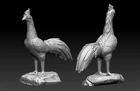 Rooster Fighting Cock 3d Model 3d Printable Cgtrader