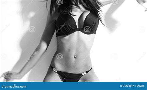 Closeup Of A Woman S Body Wearing Lingerie Dancing Isolated On White Stock Video Video Of