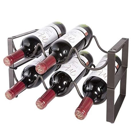 Stackable Wine Rack Tier Bottles Capacity Wine Storage Holder Heavy