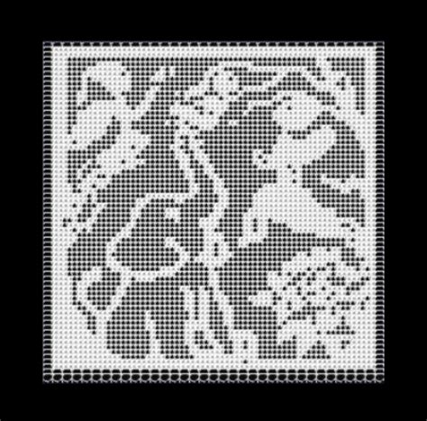 Filet Crochet Pattern Pfd Elephant With Friends Crochet Sewing And Fiber Craft Supplies And Tools