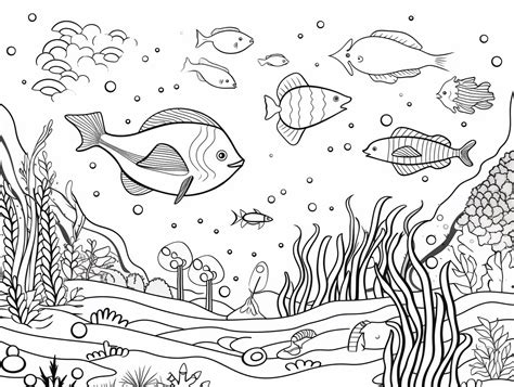 Ecosystem Coloring Therapy Coloring Page