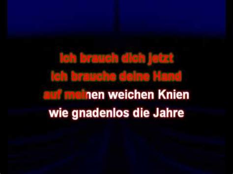 Ich Brauch Dich Jetzt Heinz Rudolf Kunze Karaoke YouTube