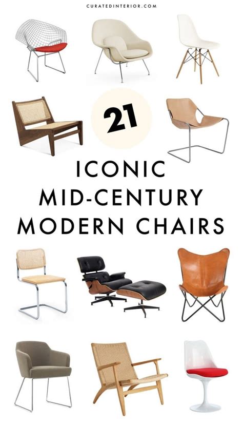 21 Iconic Mid-Century Modern Chair Designs | Chair design modern, Mid