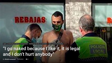 Naked Man Enjoys Walking Around City