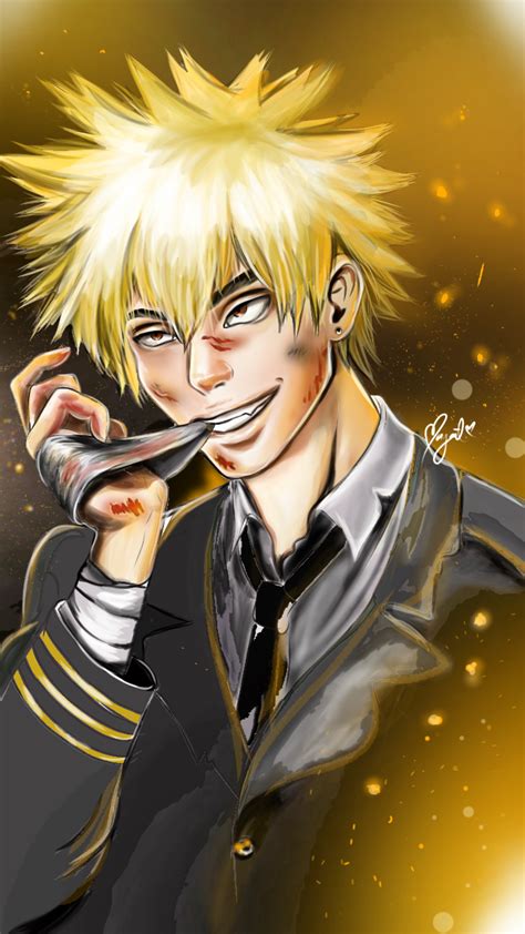 Boku no hero Katsuki Bakugo (fan art) Wallpaper | Fan art, Art ...