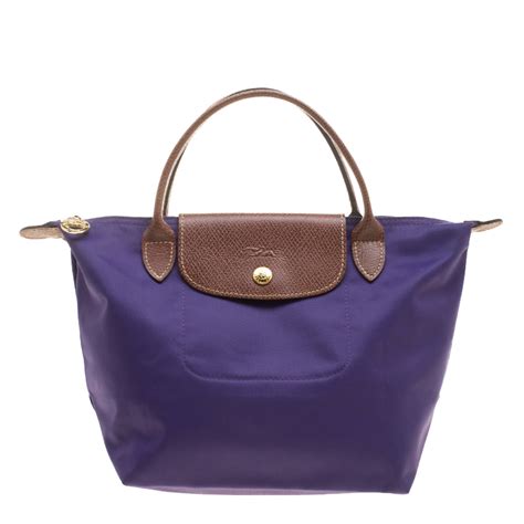 Longchamp Purple Nylon Medium Le Pliage Tote Longchamp The Luxury Closet