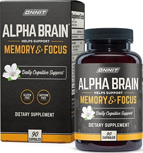 Onnit Alpha Brain Premium Nootropic Brain Supplement 90 Count For Men