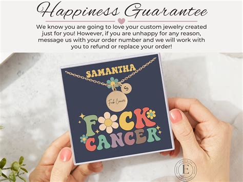 Fuck Cancer Necklace Custom Fuck Cancer Jewelry Personalized Cancer Gift For Women Cancer