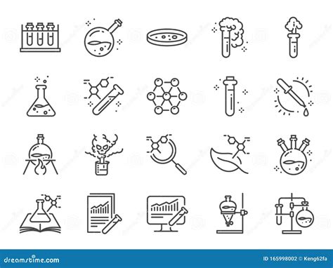 Chemistry Lab Icon Set Included Icons As Chemical Formula Medical