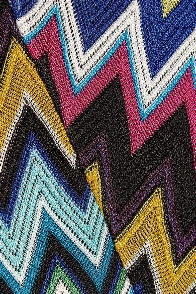 Missoni Mare Metallic Crochet Knit Bandeau Bikini Blue Net A Porter Lookastic