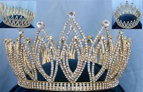 Royal Imperial Adjustable Full Rhinestone Unisex Queen King Crown