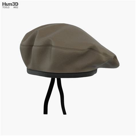 Военный берет 3D модель - Одежда на 3DModels