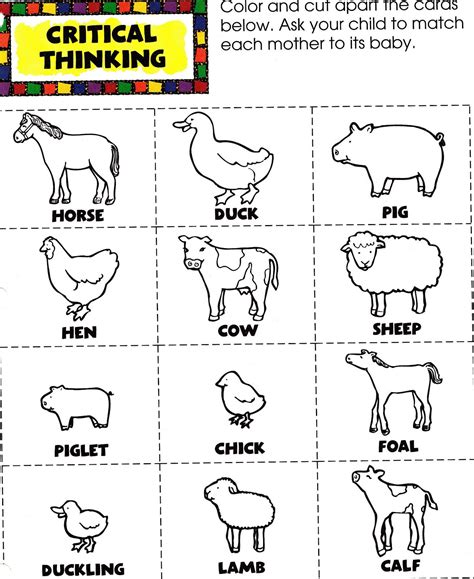 Preschool Farm Animal Worksheets Farm Worksheets Animal Esl