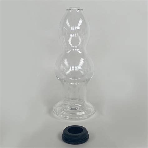 Amazon Crystal Gourd Shape Transparent Leak Proof Anal Plug With Lid Transparent Hollow