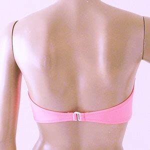 Strapless Bandeau Bikini In Coral Lavender Pink White Baby Blue Turquoise Mint Etsy