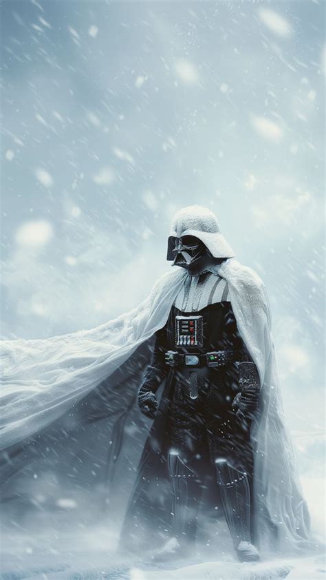 Darth Vader White Snow Extended Wallpaper Em 2024 Imagens Star Wars