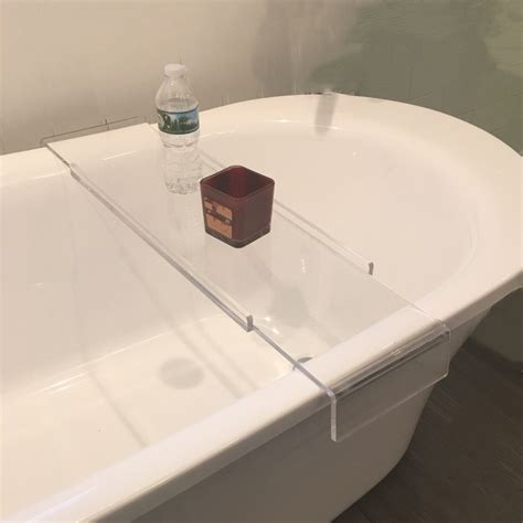 Wholesale Custom Clear Perspex Acrylic Bathroom Tray For Bathtub Caddy