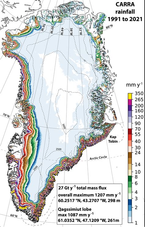 greenland ice sheet rainfall climatology extremes  atmospheric