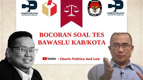 Bocoran Soal Tes Tertulis Bawaslu Kabupaten Kota Youtube